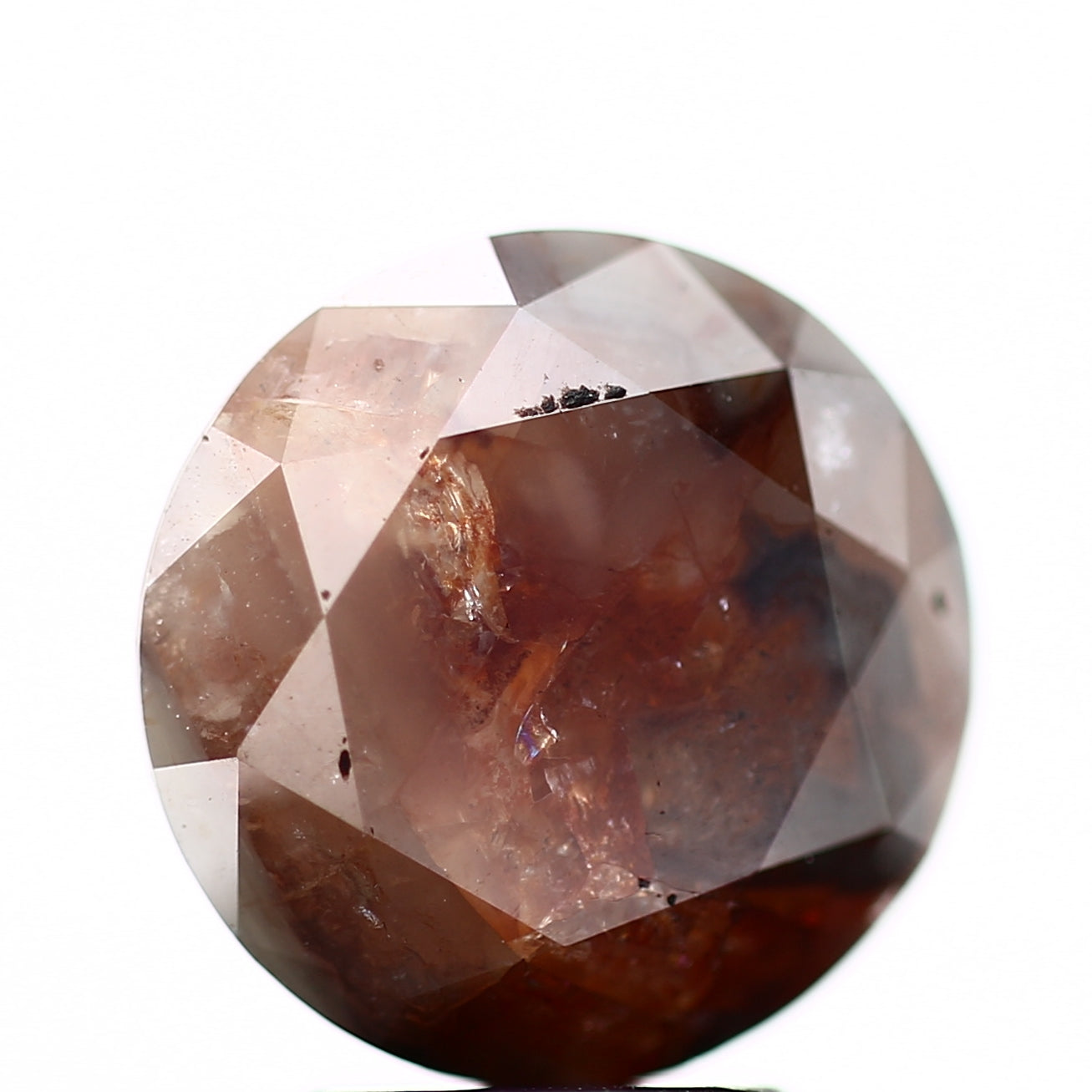 3.83 Carat Rustic Brown Fancy Round Brilliant Cut Natural Loose Diamond